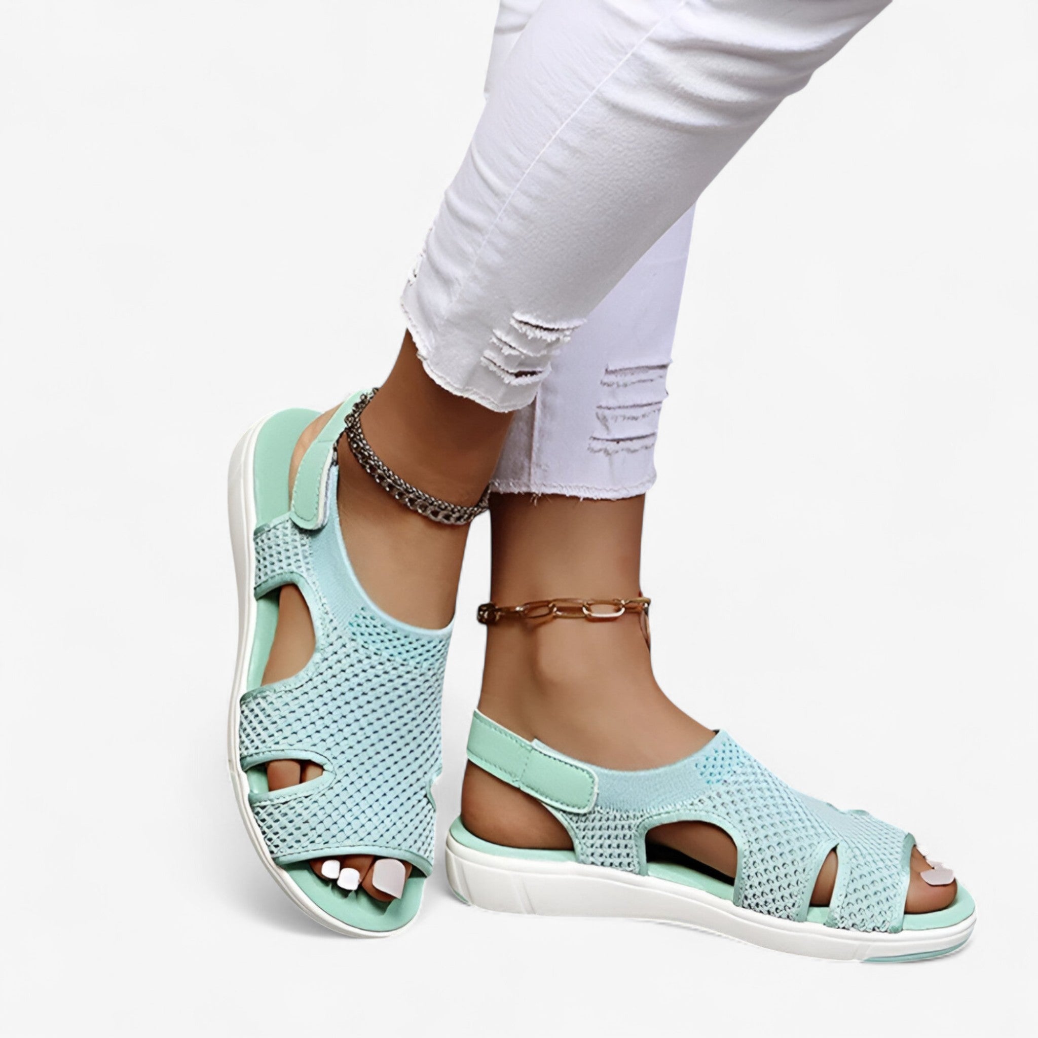 Sandalias de verano de malla perforada - a la moda y cómodas para hombre