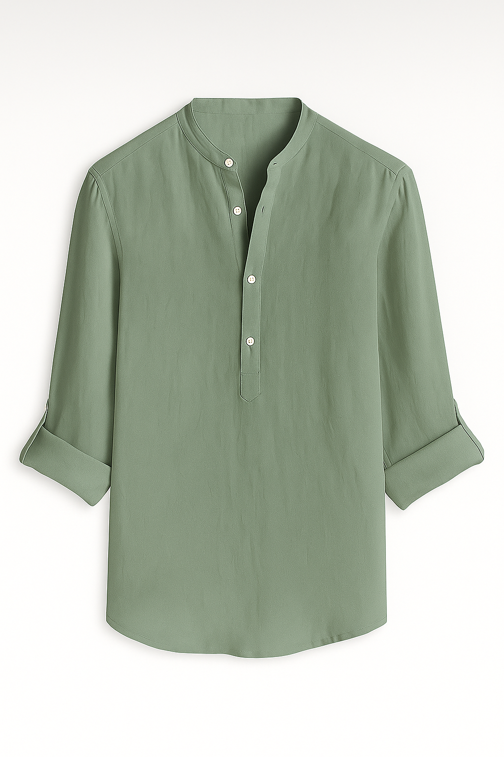Camicia Uomo Leggera in Lino, Traspirante, Manica Lunga - Verde chiaro - camicia camicia leggera leggera lino men men's top clothes Shirts uomo - Concept Palermo
