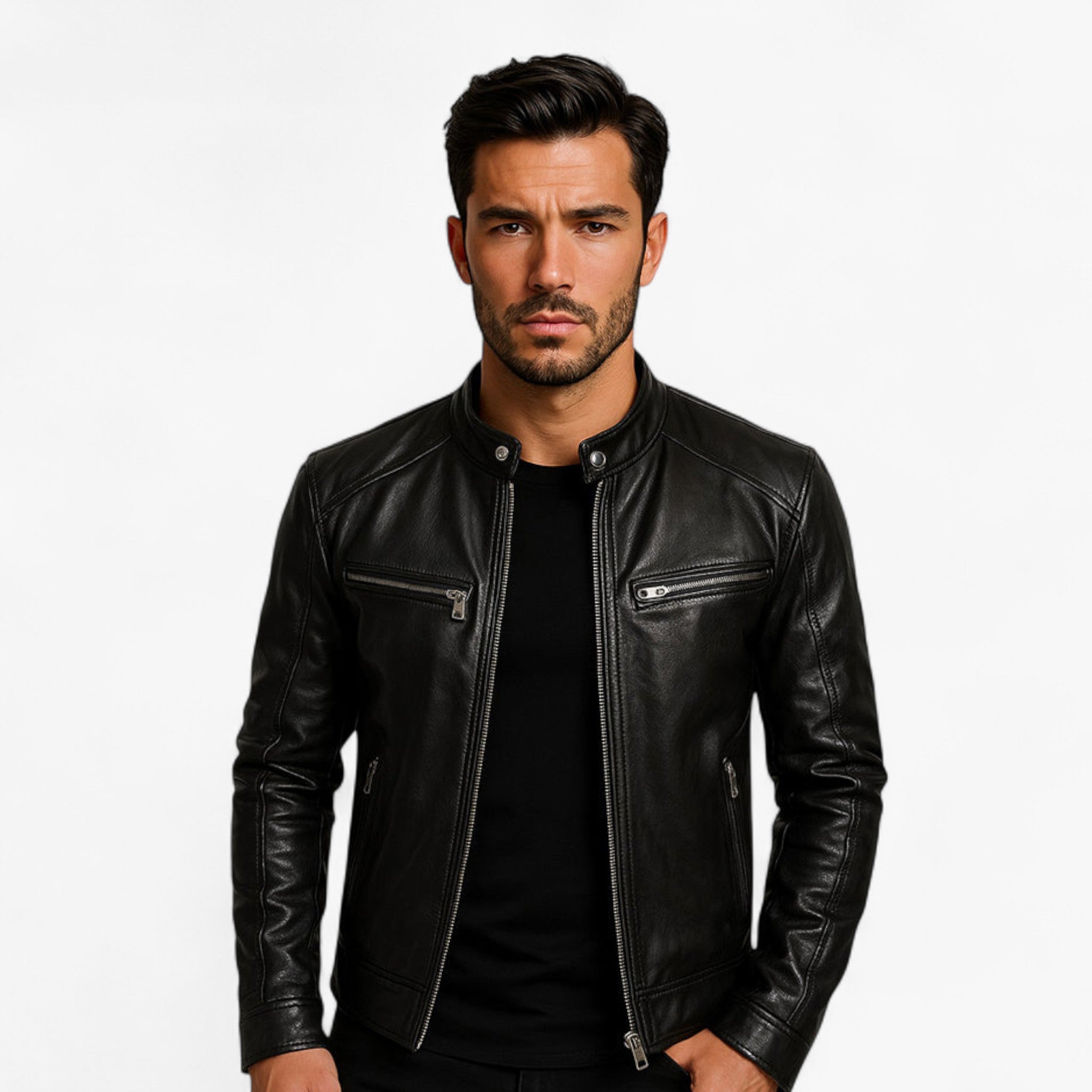 Giacca di Pelle Casual Uomo - - casual Leather men Winter - Concept Palermo