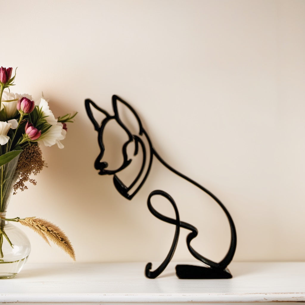 Scultura Astratta Moderna Cane Uomo in Resina, Statua Decorativa Design Unico per Interni - - astratte cani home & garden sculture sculture astratte showvariant uomo - Concept Palermo