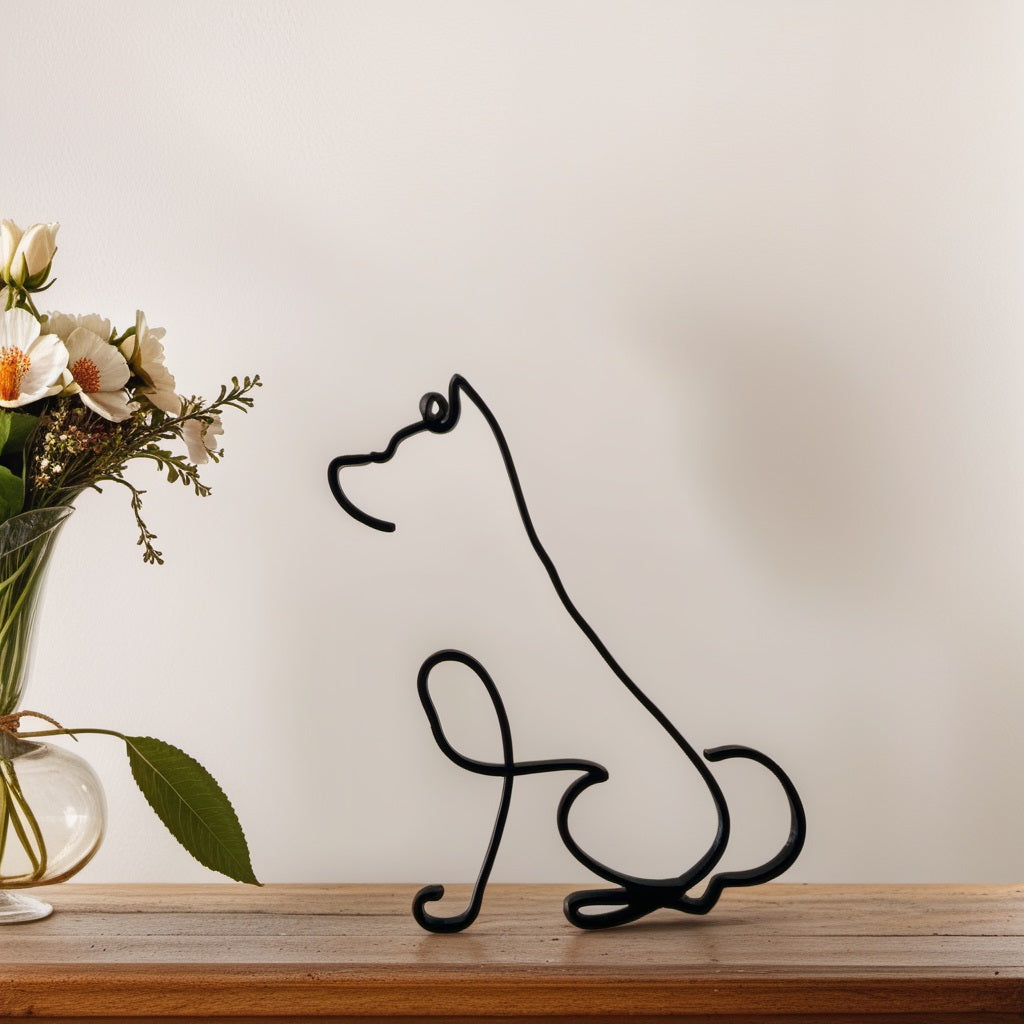 Scultura Astratta Moderna Cane Uomo in Resina, Statua Decorativa Design Unico per Interni - - astratte cani home & garden sculture sculture astratte showvariant uomo - Concept Palermo