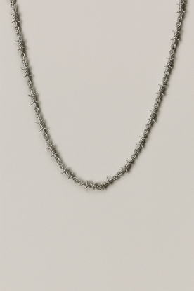 Recinzione in filo chain in acciaio colato Lana - Argento - acciaio chain colato filo jewelry lana mens accessory mens jhewelry necklace for men recinzione recinzione filo Unisex Wool - Concept Palermo