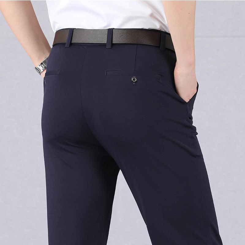Pantaloni Uomo Elasticizzati Slim Fit Casual in Cotone Traspirante - Blu - elasticizzati Old (Google) old_google pantaloni pantaloni elasticizzati pants uomo Zeer gewild-tag - Concept Palermo
