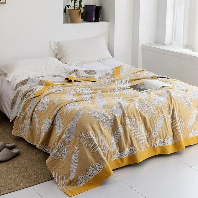 Sloane™ Copripiumino morbido e lavorato a maglia - Fiori Giallo-Bianco - Bedding comforter copripiumino home & garden lavorato maglia sloane sloane copripiumino - Concept Palermo