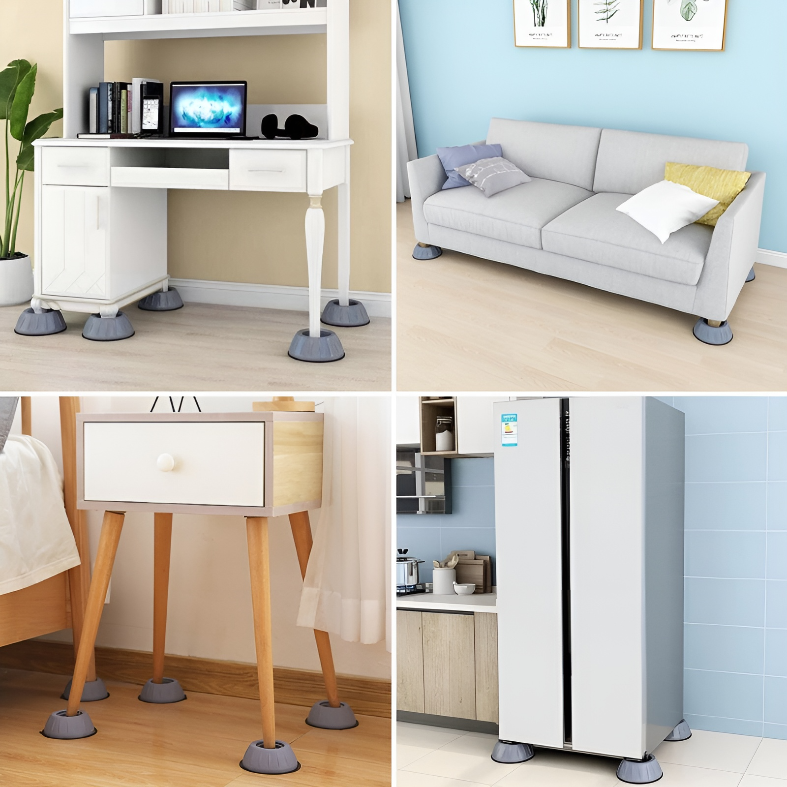 Piedini Antivibranti Universali in Gomma per Lavatrice e Asciugatrice (Set 8 pezzi) - - antivibrante dryer accessories home & garden lavatrice supporto supporto antivibrante uomo washer accessories - Concept Palermo
