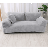 Beroligende sofaovertræk til kæledyr i lysegrå - afslappende komfort til sofa - mikrofiber