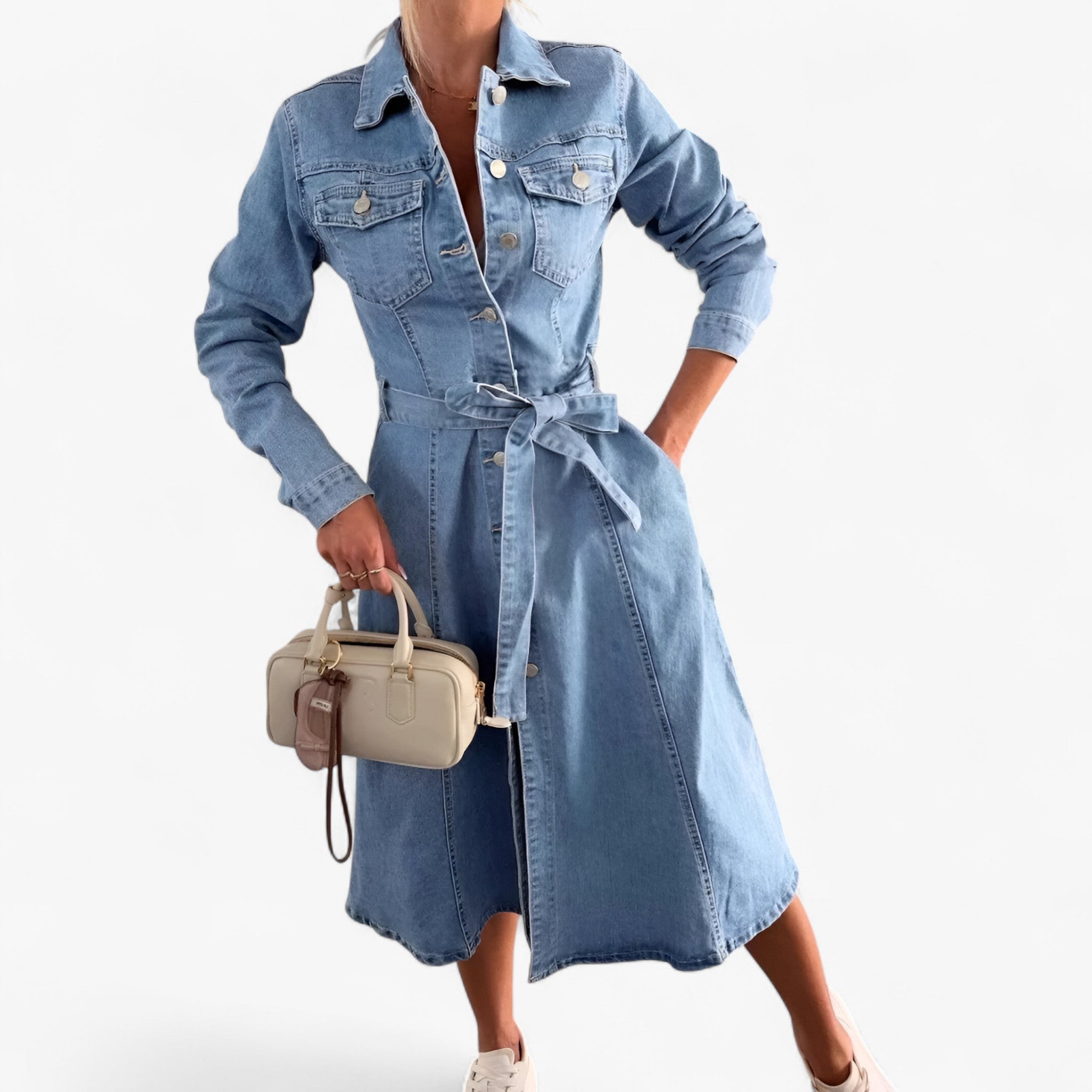 Abito di Jeans da Donna - - abito abito a maniche lunghe abito a portafoglio abito aderente abito alla moda abito casual abito che valorizza la figura abito chic abito comodo abito da cocktail abito da donna abito da festa abito da sera abito da ufficio abito elegante abito estivo abito floreale abito fluido abito in tessuto morbido abito lungo abito midi abito mini abito must-have abito senza maniche abito svasato moda donna moda donna moderna moda per tutti i giorni outfit con abito - Concept Palermo