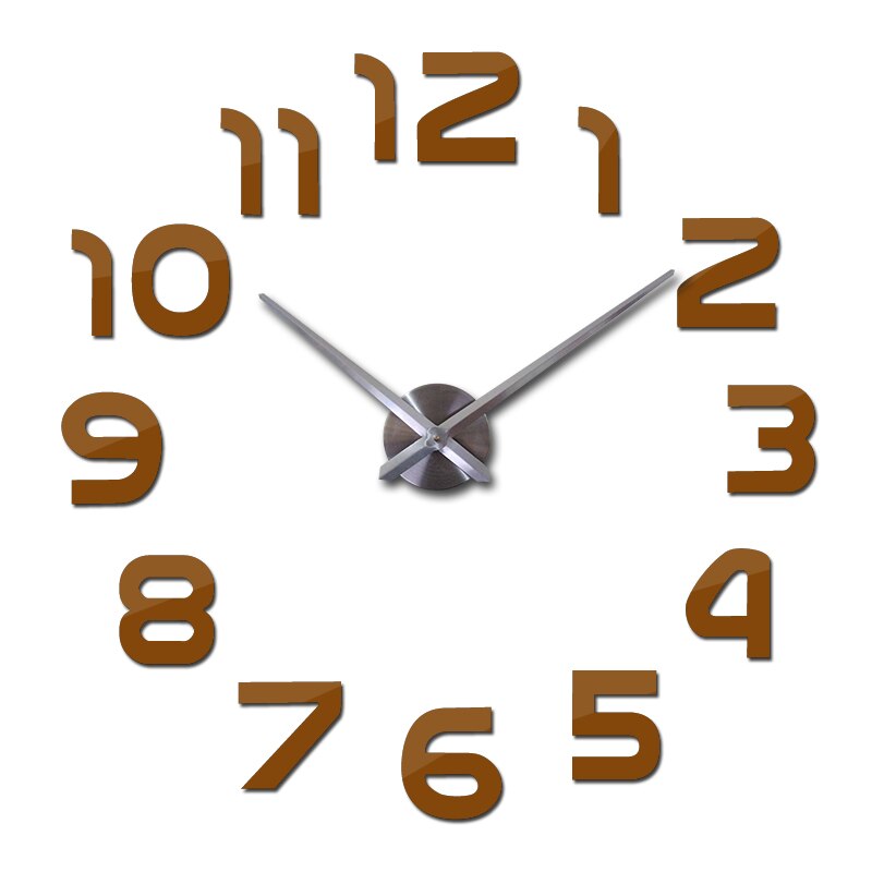 Grande orologio da parete in acrilico 3D Modern Time Display - Aggiunge un design e profondità al tuo spazio Uomo - Cioccolato - acrilico aggiunge design display home & garden modern orologio orologio parete wall clocks - Concept Palermo