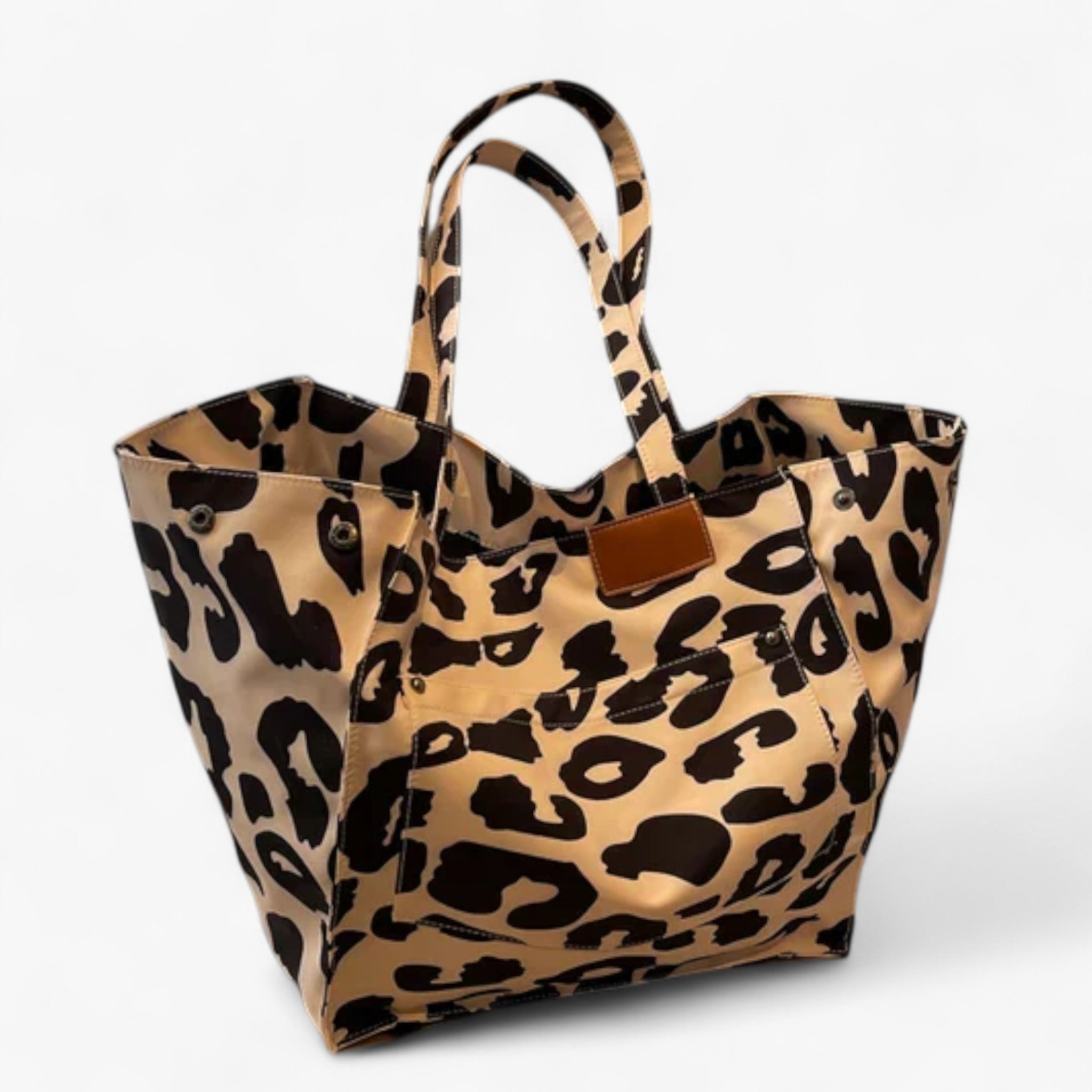 Savannah - grande borsa da tela oversize con stampa leopardata Donna - Beige - bag bags borsa donna handbags leopardata oversize savannah stampa tela women Women's handbags - Concept Palermo