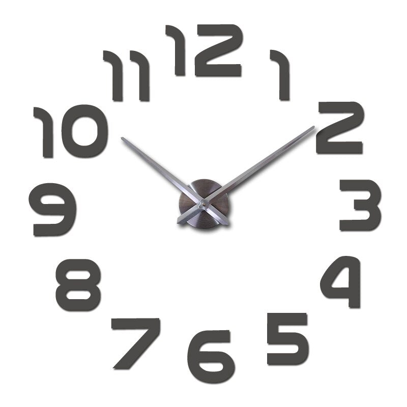 Grande orologio da parete in acrilico 3D Modern Time Display - Aggiunge un design e profondità al tuo spazio Uomo - Grigio scuro - acrilico aggiunge design display home & garden modern orologio orologio parete wall clocks - Concept Palermo