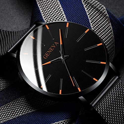 Orologio Elegante Uomo Nero Ultrasottile con Cinturino in Vera Pelle - - BFCM business new_for_google_may orologio orologio business ultrasottile uomo Watches Wristwatch - Concept Palermo