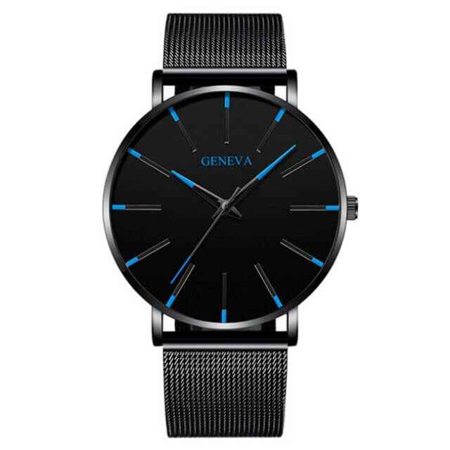 Montre Homme Geneva Quartz Ultra-Fine Argent Acier Inoxydable Élégante Minimaliste 40mm - - acier BFCM business cross-from-marche-lino-15830596419933 Exclusief-tag geneva geneva montre homme inoxydable mince montre New-google new_for_google_may Watches - Concept Palermo
