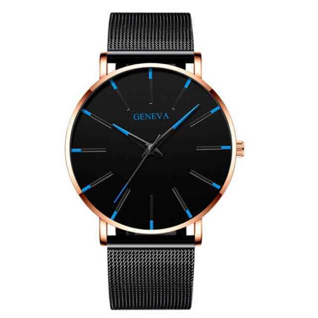 Montre Homme Geneva Quartz Ultra-Fine Argent Acier Inoxydable Élégante Minimaliste 40mm - Bleu Rose - acier BFCM business cross-from-marche-lino-15830596419933 Exclusief-tag geneva geneva montre homme inoxydable mince montre New-google new_for_google_may Watches - Concept Palermo
