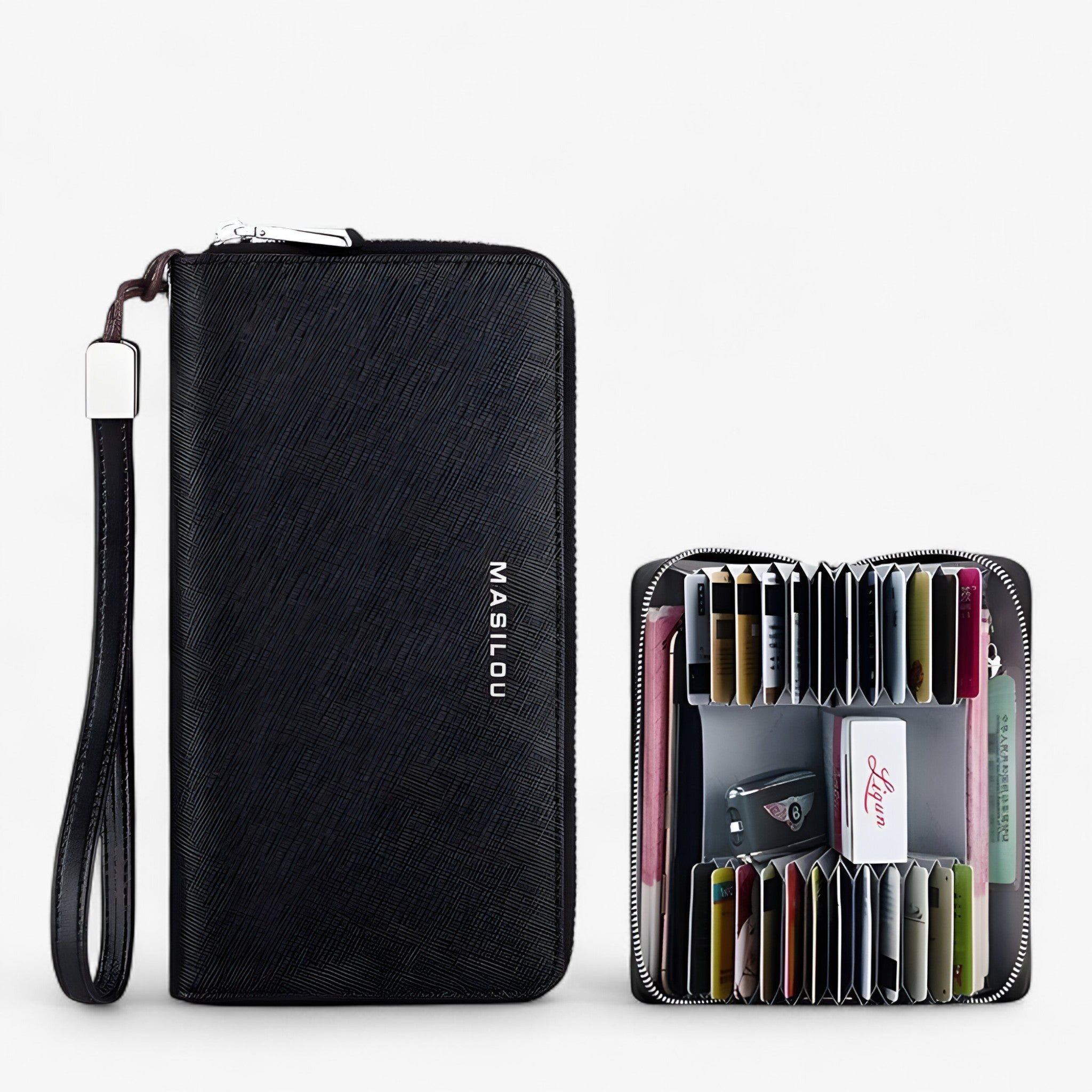 Portafoglio RFID Unisex Donna - NERO (PER UOMINI) - donna men's wallet portafoglio portafoglio rfid rfid unisex wallets women's wallet - Concept Palermo