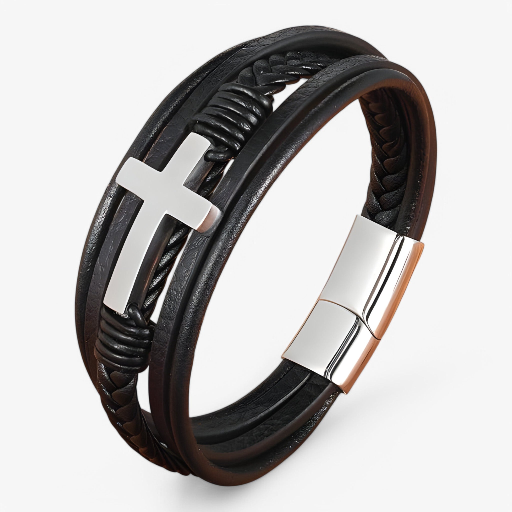 Bracciale in acciaio resistente - Argento - acciaio bracciale bracciale acciaio bracelet for men BRACELETS jewelry mens bracelet resistente - Concept Palermo