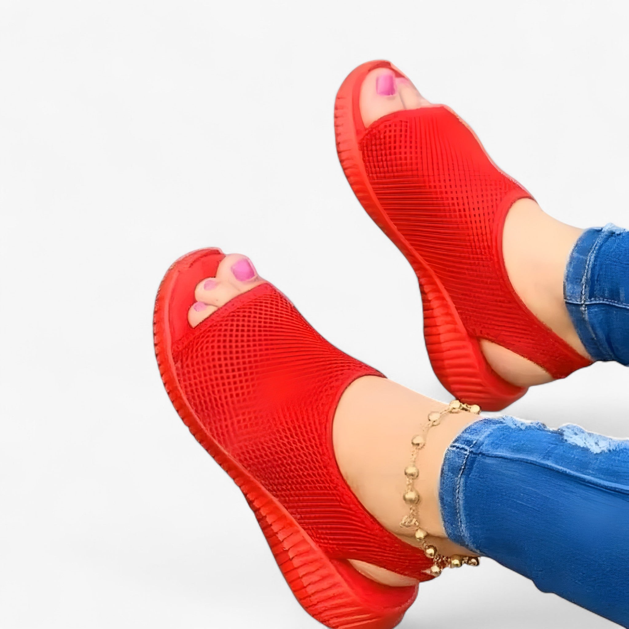 Sandalias cómodas para hombre en piel negra con cierre de velcro