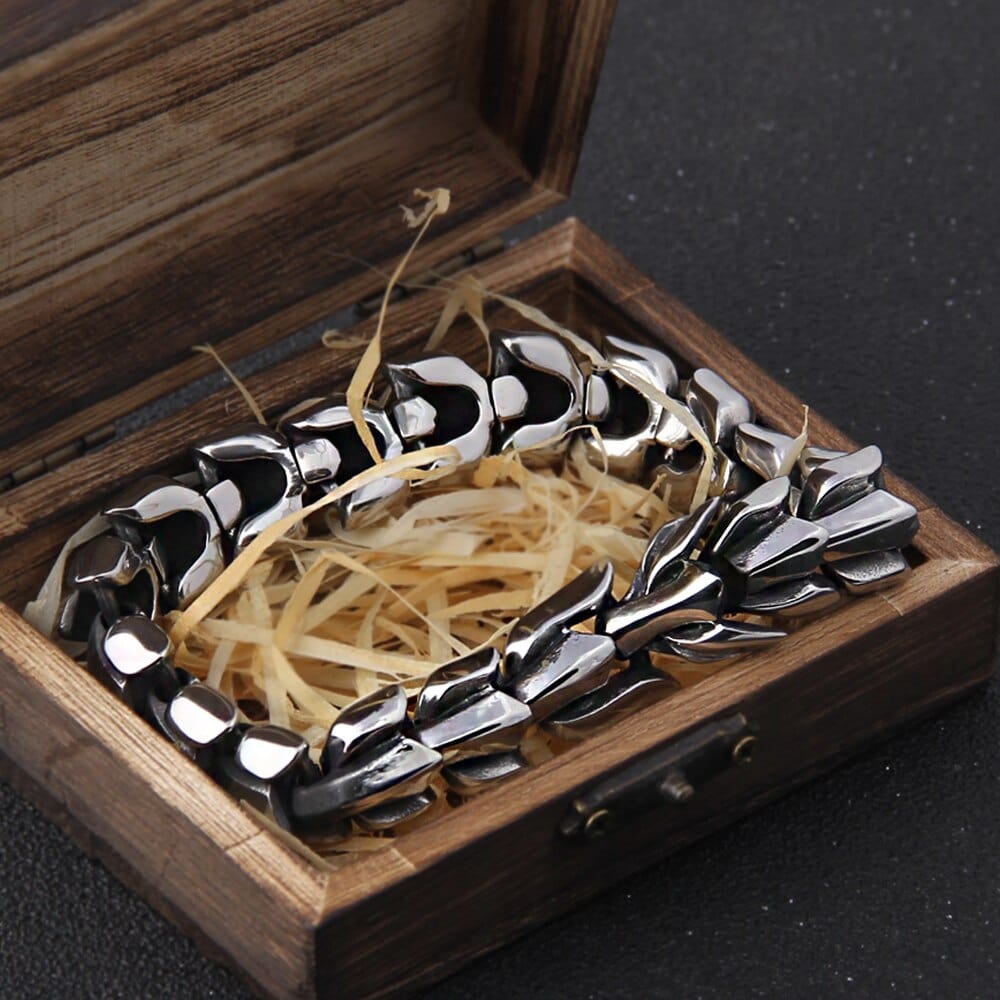 Bracciale vintage Ouroboros di Viking Acciaio - - 5.039 acciaio bracciale bracciale vintage jewelry new_for_google ouroboros viking vintage - Concept Palermo