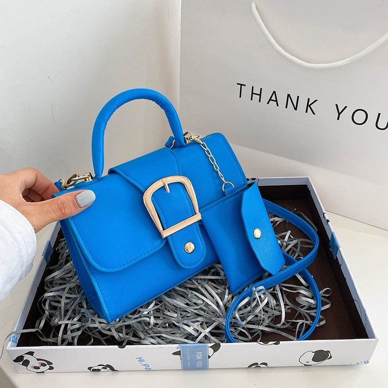 Borsa da donna con portamonete - Blu - bag bags borsa borsa donna donna felgele handtas festival tas dames festival tasje Handbag Handtas oranje handtas portamonete Shoulder Bags tas witte handtas Women's handbags zwarte handtas - Concept Palermo