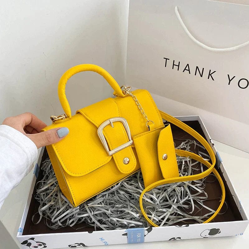 Borsa da donna con portamonete - Giallo - bag bags borsa borsa donna donna felgele handtas festival tas dames festival tasje Handbag Handtas oranje handtas portamonete Shoulder Bags tas witte handtas Women's handbags zwarte handtas - Concept Palermo