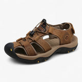 Heren sandalen van ons merk zwart van echt leer – comfortabel, duurzaam, zomers