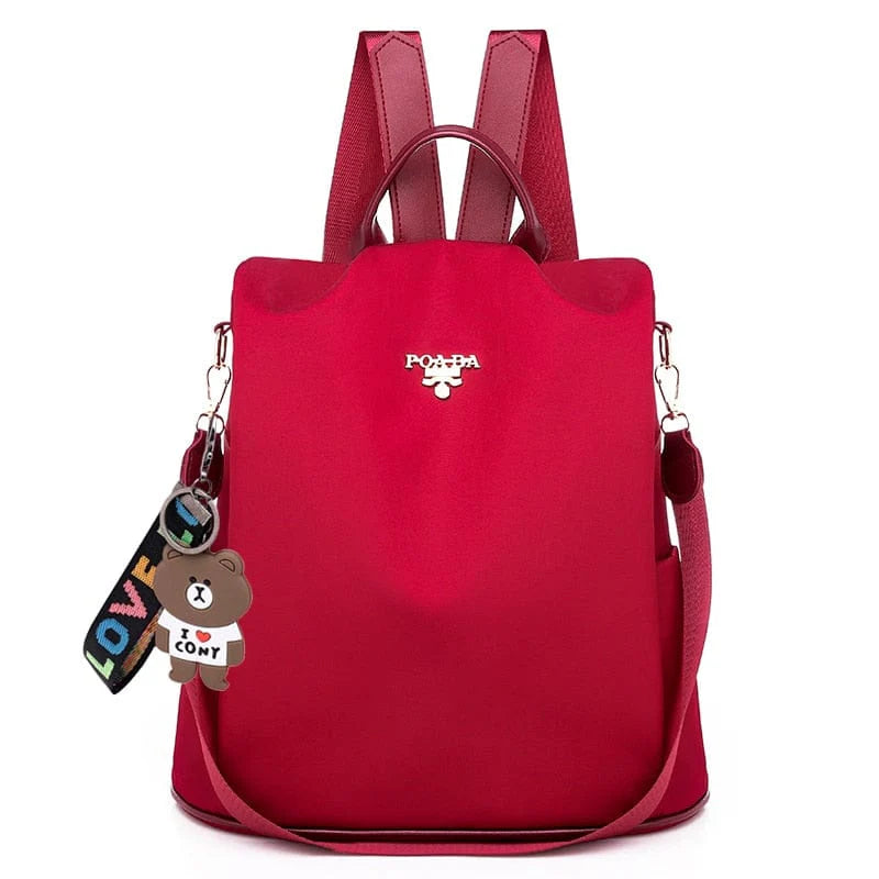 Zaino Antifurto Donna Impermeabile con USB, Elegante per Scuola Lavoro Viaggio - Rosso - antifurto Backpacks bags donna impermeabile Travel Essentials zaino zaino impermeabile - Concept Palermo
