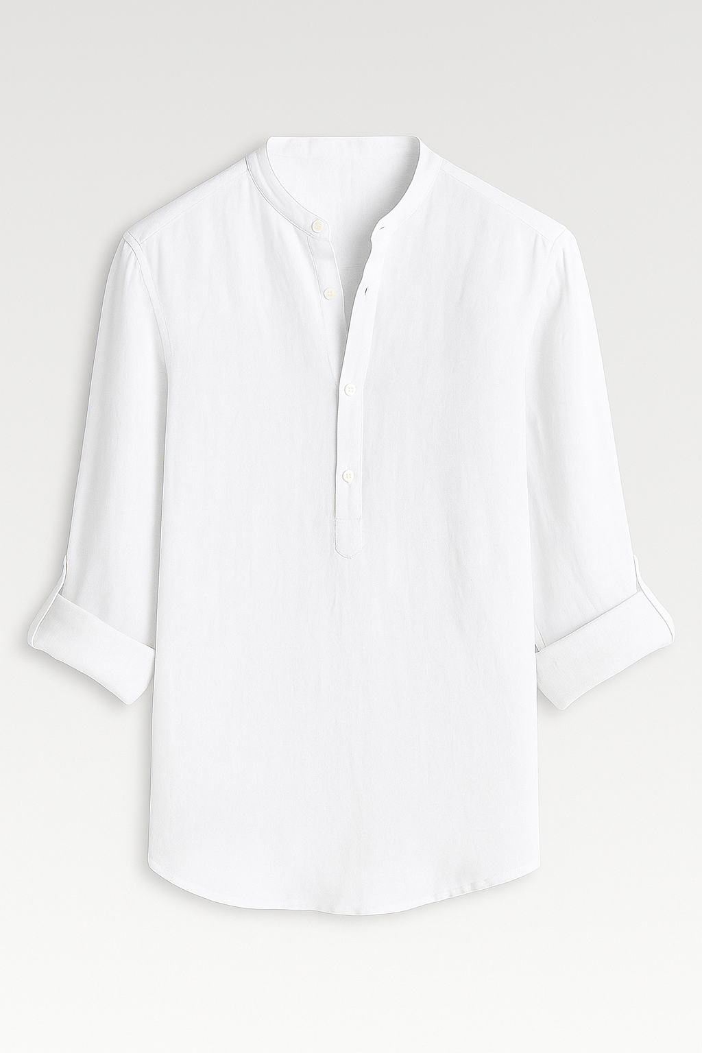 Camicia Uomo Leggera in Lino, Traspirante, Manica Lunga - Bianco - camicia camicia leggera leggera lino men men's top clothes Shirts uomo - Concept Palermo