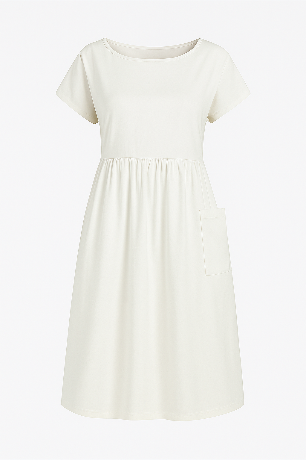 Vestito Estivo Donna Casual con Tasche, Abito Lungo Morbido in Cotone per Spiaggia - Bianco - casual cute summer dress donna Dresses estivo female dress tasche vestito vestito estivo - Concept Palermo