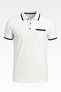 Polo para hombre con detalles en contraste
