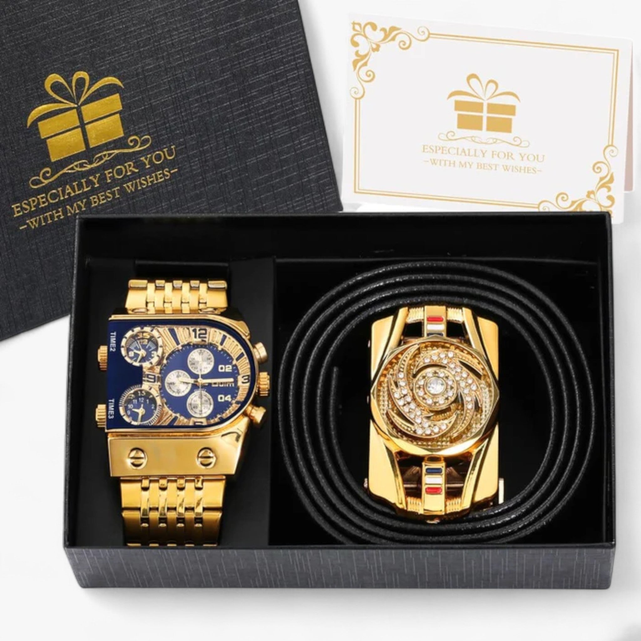 Orologio Automatico Uomo Oro 18K con Diamanti - Lusso e Prestigio - Fibbia blu + infinito - orologio orologio uomo uomo Watches WATCHES FOR MEN - Concept Palermo