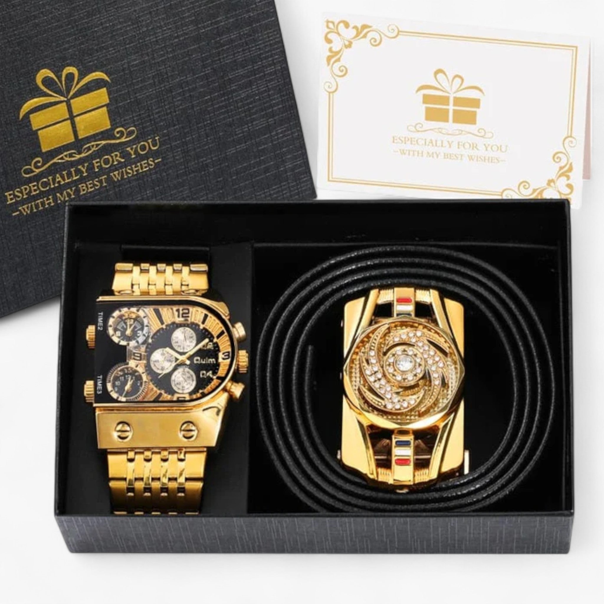 Orologio Automatico Uomo Oro 18K con Diamanti - Lusso e Prestigio - Fibbia nera + Infinity - orologio orologio uomo uomo Watches WATCHES FOR MEN - Concept Palermo