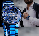 Elegante heren automatisch horloge zilver roestvrij staal - klassiek en veelzijdig