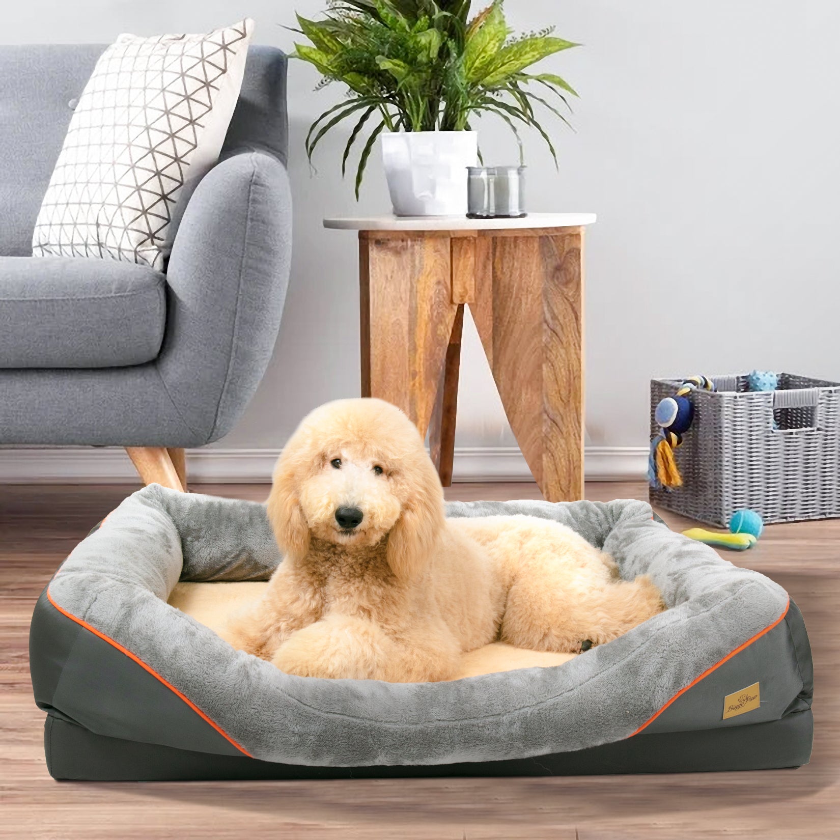 Cuscino ortopedico grande per cani - Grigio Uomo - M - cani cuscino cuscino ortopedico dog bed ortopedico pets & supplies uomo - Concept Palermo