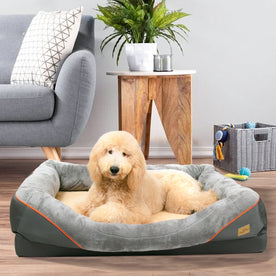 Cuscino ortopedico grande per cani - Grigio Uomo - M - cani cuscino cuscino ortopedico dog bed Linen Men ortopedico pets & supplies uomo - Concept Palermo