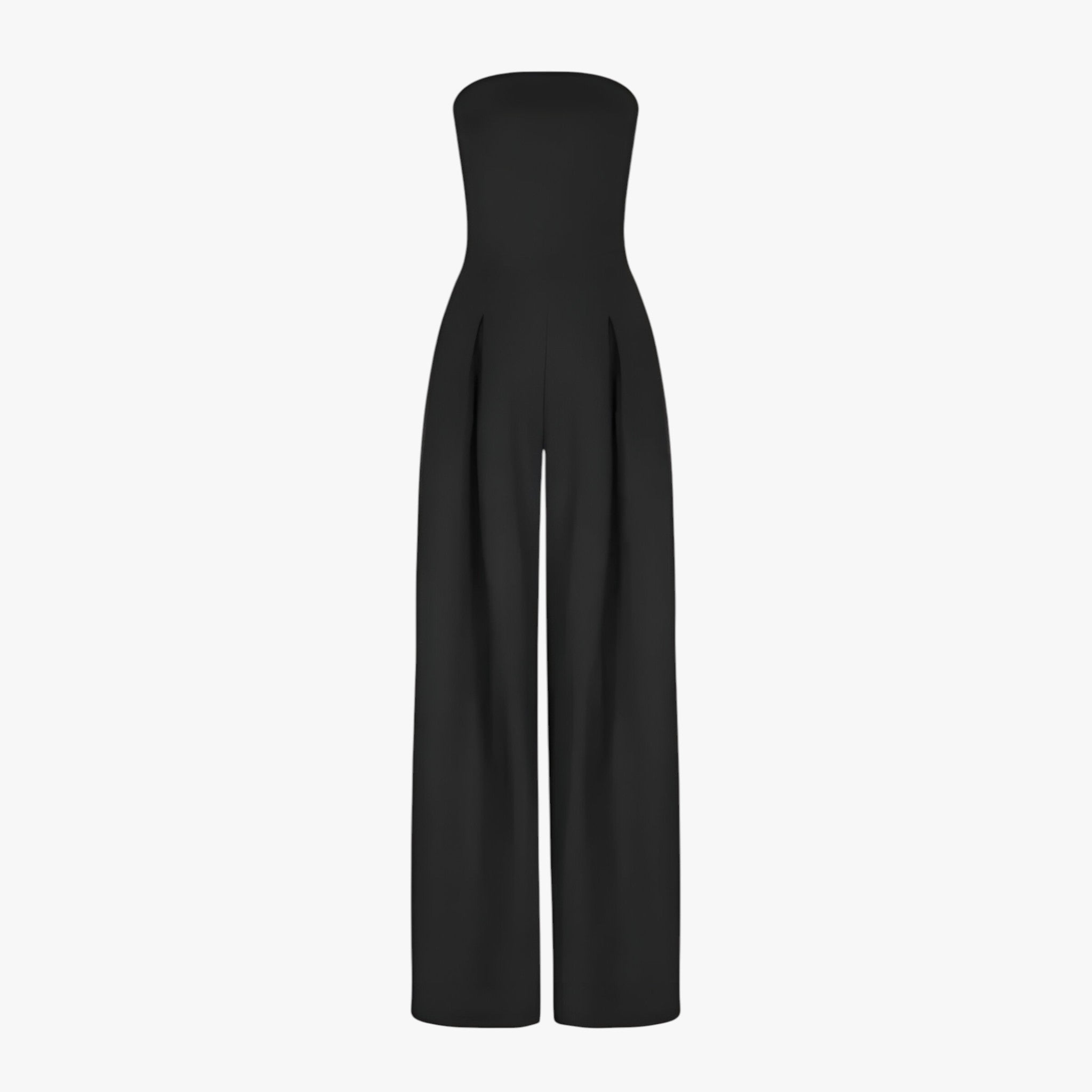 Tuta Donna Senza Spalline Elegante Nera - Chic e Confortevole per Cerimonia Estiva - Nero - chic confortevole one-pieces spalline tuta tuta spalline - Concept Palermo