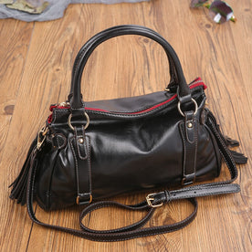 Borsa da donna in morbida pelle - Nero - Bags borsa borsa donna donna handbags Linen morbida pelle Women women bags Women's handbags - Concept Palermo
